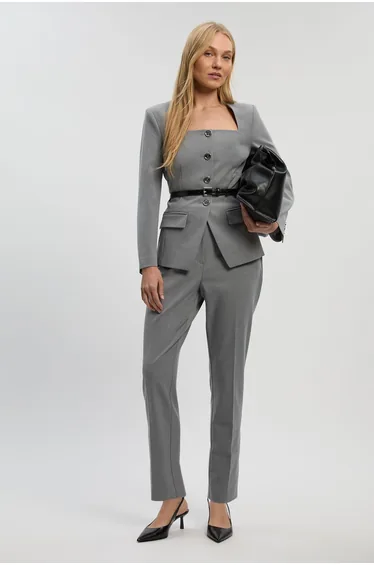 Petite Tailored Marl Slim Leg Trouser