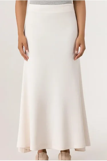 Soft Flared Skirt - SEASONAL BEIGE