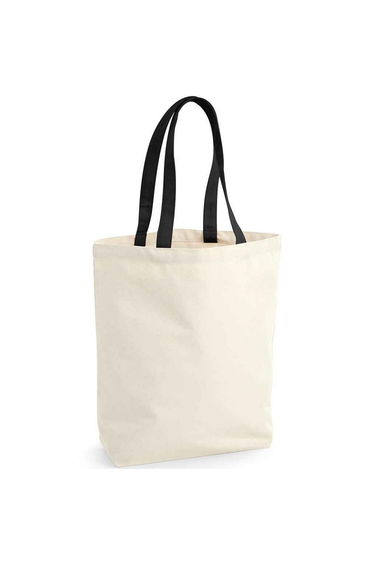 Westford Mill Fairtrade Shopper Bag - Natural/Black