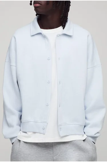 كارديغان بوهو مان قطن أزرق بأكمام طويلة