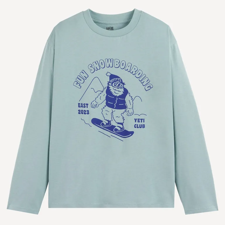 Yeti Print Long Sleeve T-Shirt - 1