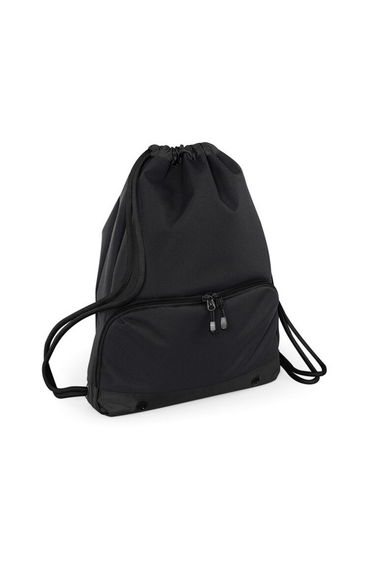 Bagbase Athleisure Drawstring Bag - Black/Black