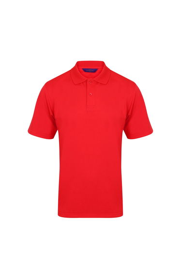Henbury Mens Coolplus® Pique Polo Shirt - Red