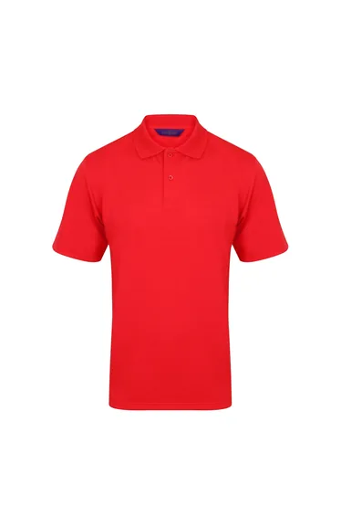 Henbury Mens Coolplus® Pique Polo Shirt - Red