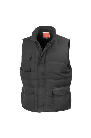 Result Mens Mid-Weight Bodywarmer Showerproof Windproof Jacket - Black