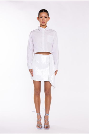 White Crop-Shirt
