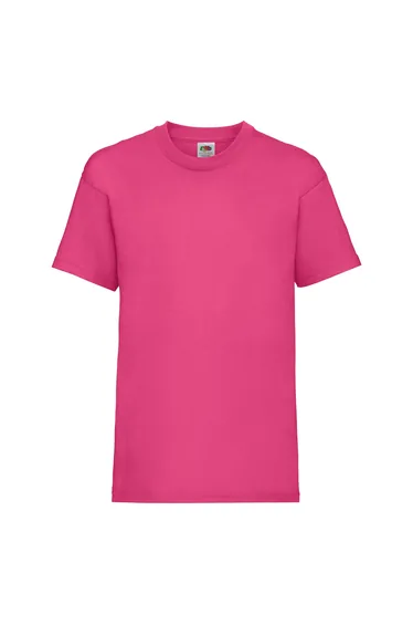 Fruit Of The Loom Childrens/Kids Unisex Valueweight Short Sleeve T-Shirt - Fuchsia