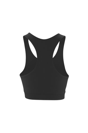 Spiro Womens/Ladies Softex Stretch Sports Sleeveless Crop Top - Black