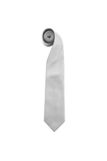 Premier Mens Fashion ”Colours” Work Clip On Tie (Pack of 2) - Silver