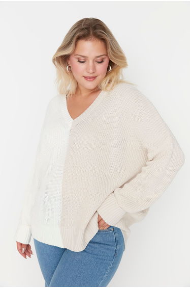 Plus Size Sweater - Beige - Regular fit