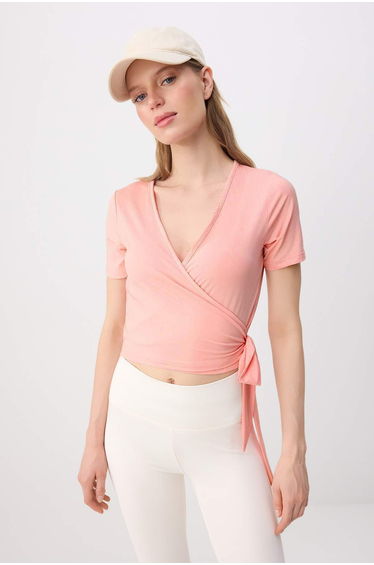 Pink Micro Crop Blouse