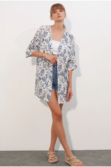 BDART Long Printed Viscose Kimono