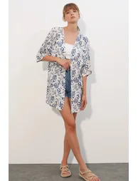 BDART Long Printed Viscose Kimono