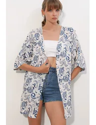 BDART Long Printed Viscose Kimono - 1