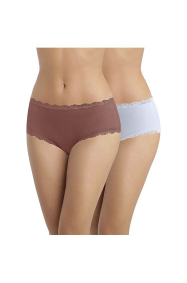 Pack of 2 Daily Cotton Lace Shorts