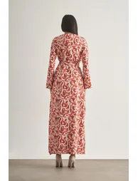 Mizalle Botanical Patterned Kimono Set - 1