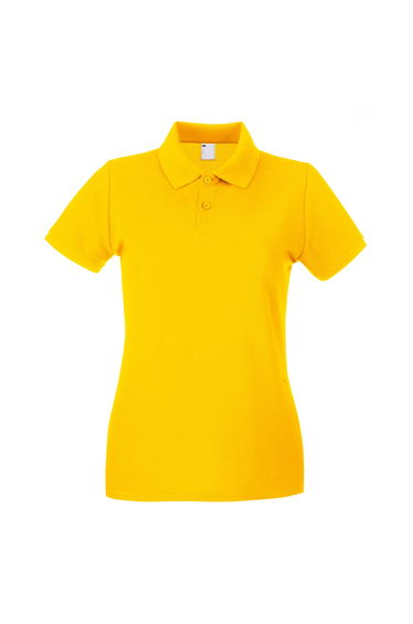 Womens/Ladies Fitted Short Sleeve Casual Polo Shirt - Gold