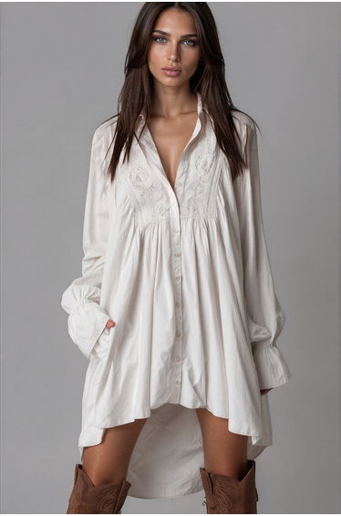 Keane Long Sleeve Shirt Mini Dress