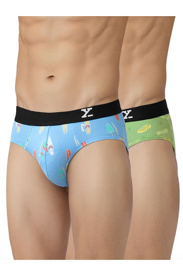 Pack of 2 - Men Surf Cotton Printed Briefs