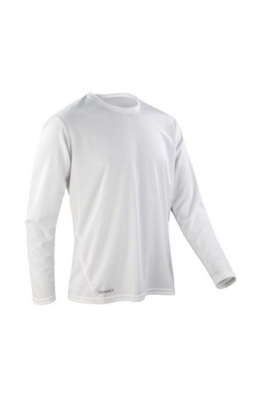 Spiro Mens Performance Long-Sleeved T-Shirt - White