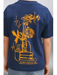 DAVY Men's Navy Blue T-Shirt - 1