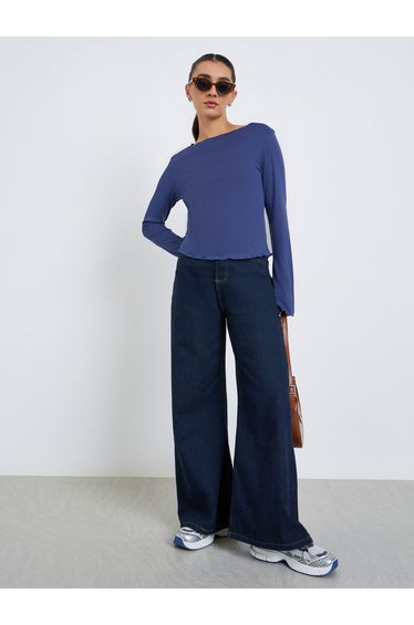 Women Plain Boat Neck T-Shirt