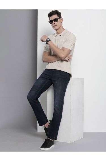 Men Straight Fit Solid Jeans