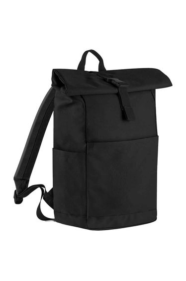 Bagbase Premium Roll Top Recycled Backpack - Black