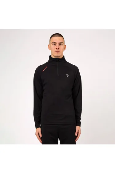 Men's Luke 1977 Indicator Overhead Zip Funnel Neck Sweatshirt in Black