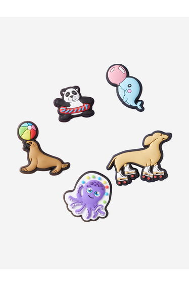 Kids Fun Animal Friends Jibbitz™ Charm 5 Pack in Multicolour