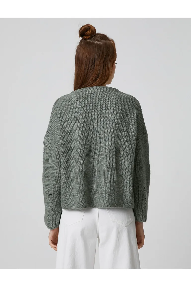 Sweater - Khaki - Relaxed fit - 3