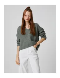 Sweater - Khaki - Relaxed fit - 1