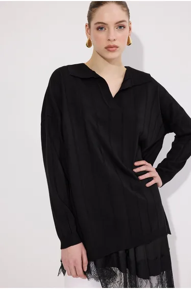 STROPED OVERSIZE KNIT TUNIC