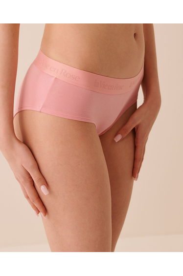 Cotton and Logo Elastic Band Hiphugger Panty