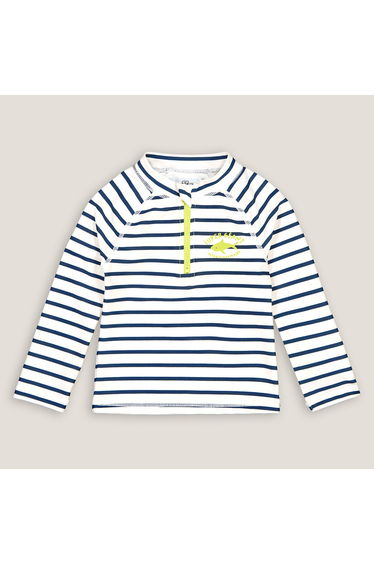 UV Protection Swim T-Shirt in Striped Print