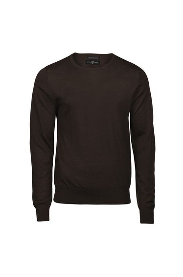 Tee Jays Mens Plain Crew Neck Sweatshirt - Mocha