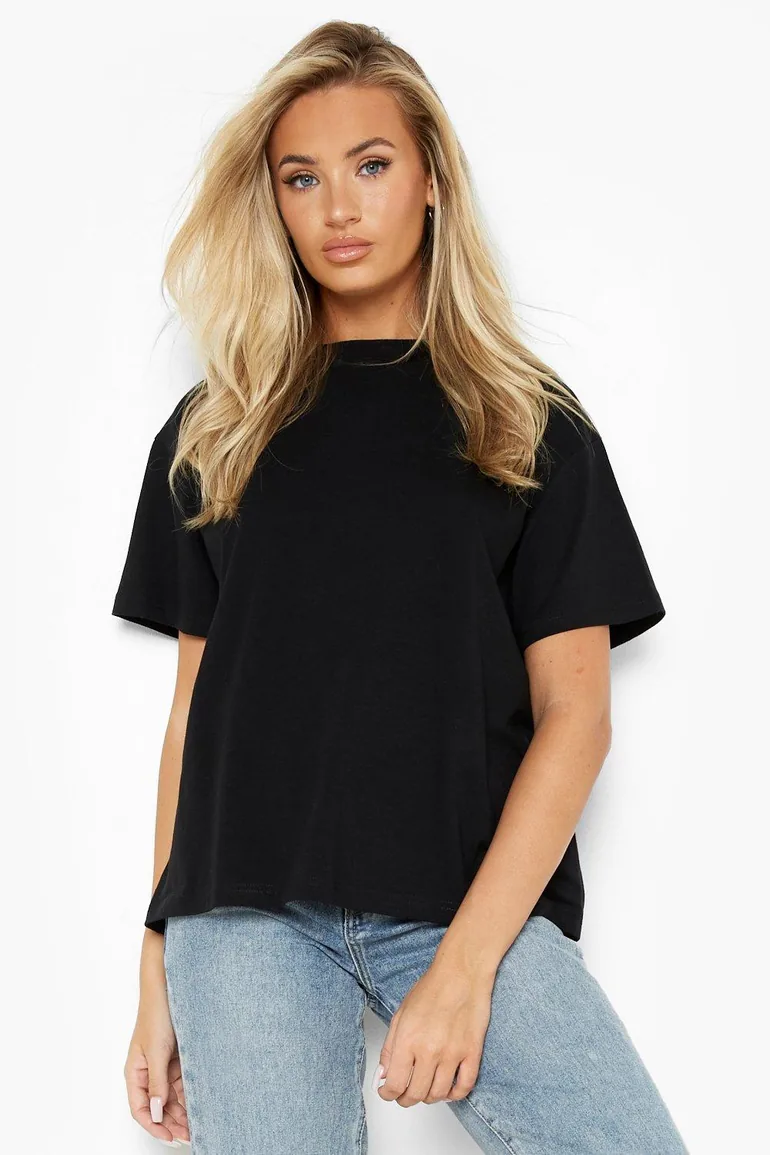 Basic Oversized T Shirt - black