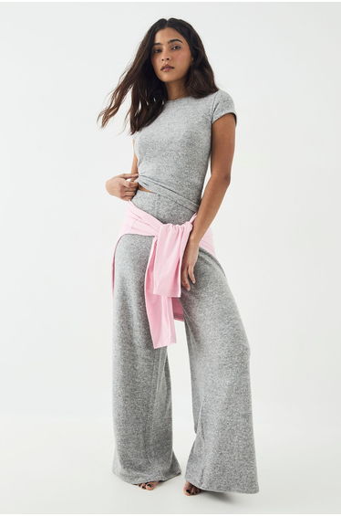 DSGN Studio Lounge Straight Leg Trouser - ash grey