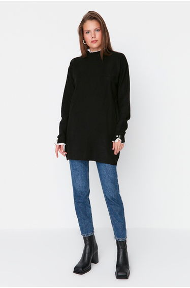 Black Pearl Detailed Knitwear Sweater Jumper