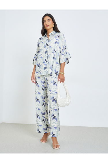 Multi Floral Print Shirt and Pants Set