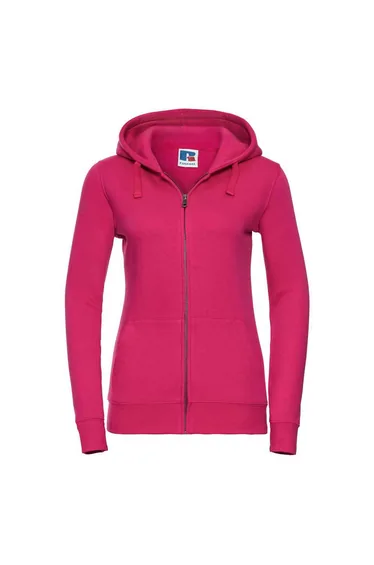 Russell Womens/Ladies Authentic Full Zip Hoodie - Fuchsia