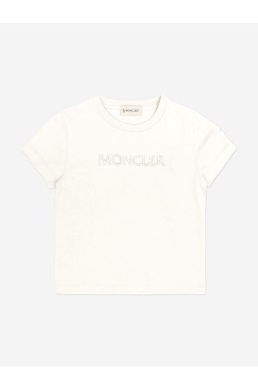 Girls Logo T-Shirt in Ivory