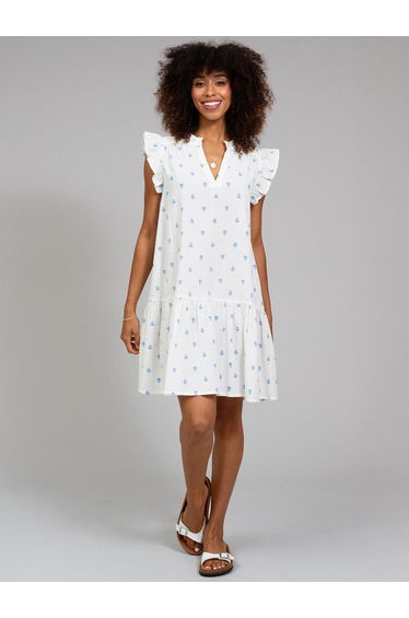 Broadwey Seersucker Dress Pineapple Polka