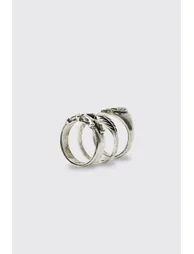 3 Pack Tree Rings - silver - 2