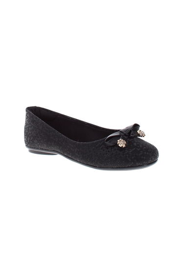 Embellished Ballerinas with Bow Detail