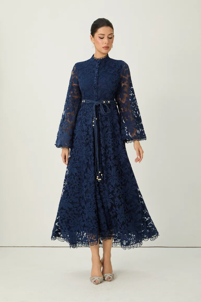 champagne long sleeve lace dress Luxury High Neck A-Line Wedding with Buttons SW669 USA-SIZING How to Choose Groom Size:18 - 30 Crafted in a soft