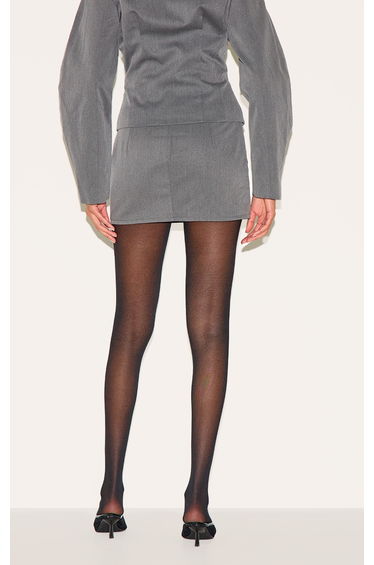 Charcoal Tailored Woven Micro Mini Skirt product thumbnail 3