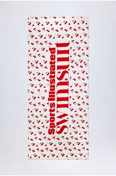 Logo Beach Towel in Cherry Print