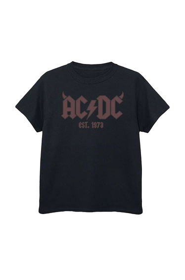 AC/DC Boys Horn Logo T-Shirt - Black