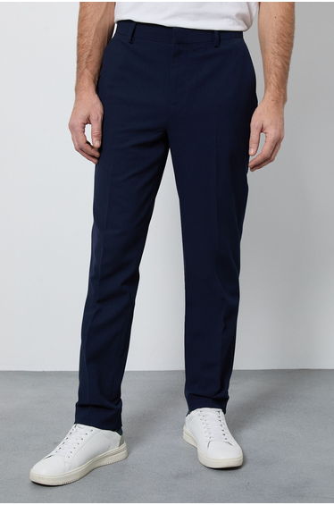 Indigo Seersucker Slim Fit Suit Trouser